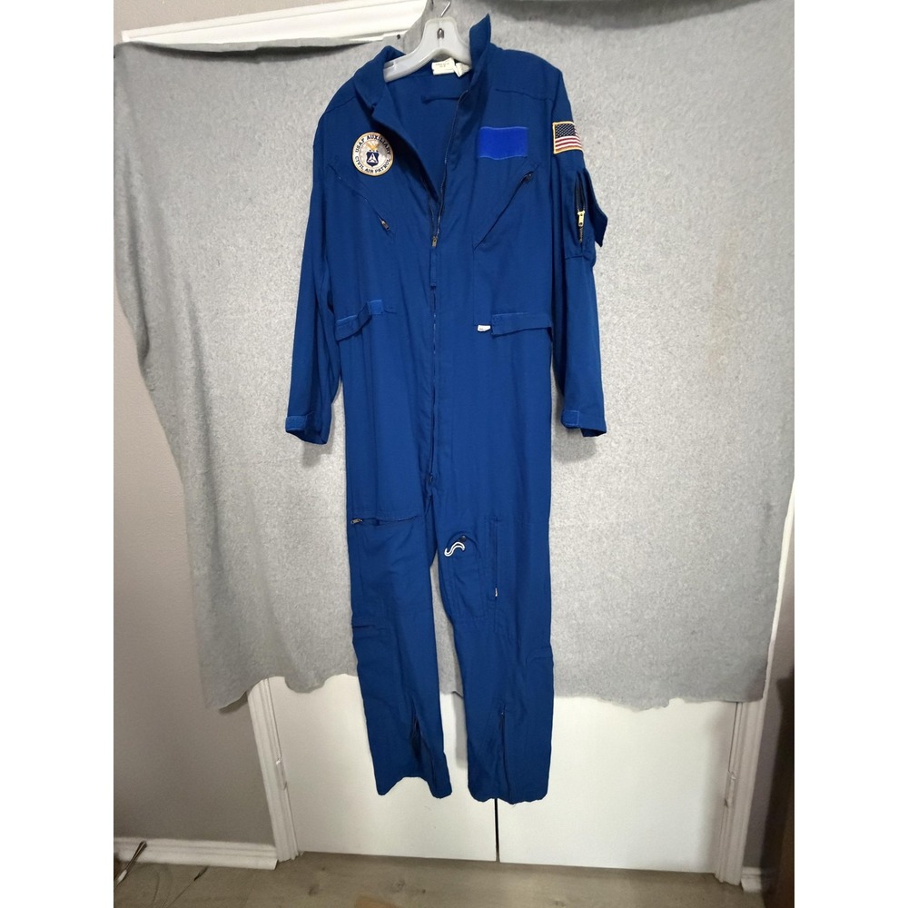 Vintage Topps Flight Suit Coveralls Mens 44R Nomex IIIA Civil Air Patrol USA